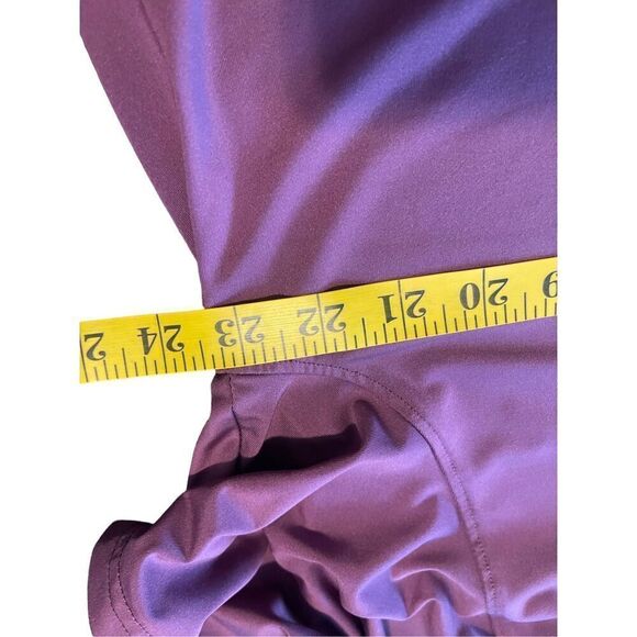 Matte Grey Mens Burgundy High-Low Hem Four-Button Placket Polo Shirt Size XL - Picture 9 of 13